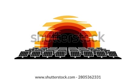 Solar panels generating renewable energy