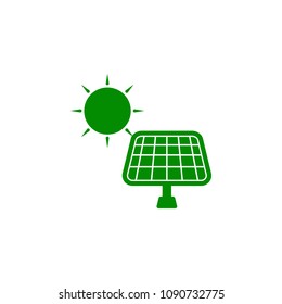 solar panels green icon. Element of nature protection icon for mobile concept and web apps. Isolated solar panels icon can be used for web and mobile on white background