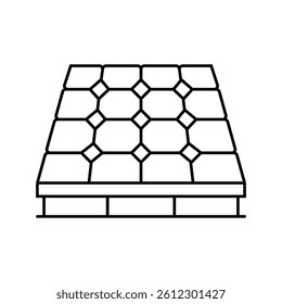 solar panels green living line icon vector. solar panels green living sign. isolated contour symbol black illustration
