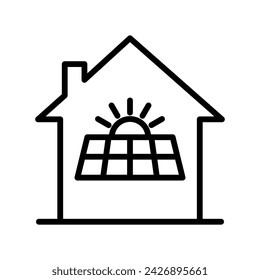 Ilustración vectorial de icono de paneles solares