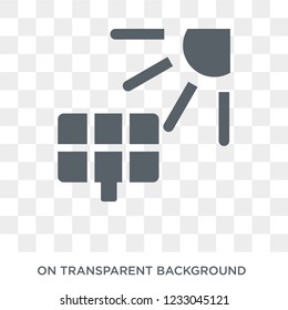 Solar panels icon. Solar panels design concept from Ecology collection. Simple element vector illustration on transparent background.