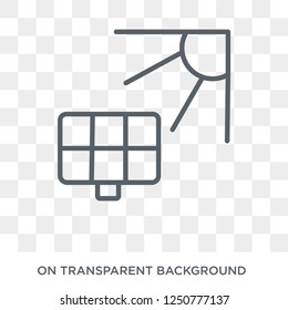 Solar panels icon. Solar panels design concept from Ecology collection. Simple element vector illustration on transparent background.