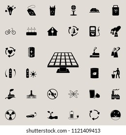solar panels icon. Detailed set of Ecology icons. Premium quality graphic design sign. One of the collection icons for websites, web design, mobile app on colored background