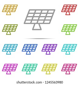 solar panels icon in multi color. Simple outline vector of web, minimalistic set for UI and UX, website or mobile application