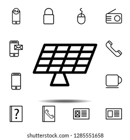solar panels icon. Simple thin line, outline vector element of minimalistic, web icons set for UI and UX, website or mobile application