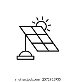 Solar panels icon simple vector symbol