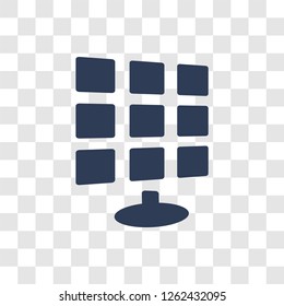 Solar panels icon. Trendy Solar panels logo concept on transparent background from Ecology collection