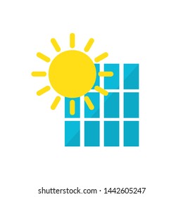 solar panels icon- vector illustration