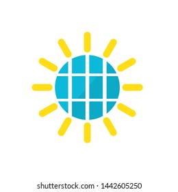 solar panels icon- vector illustration