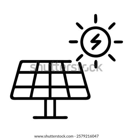 Solar Panels Icon Vector or Solar Panels logo Isolated on White Background.
