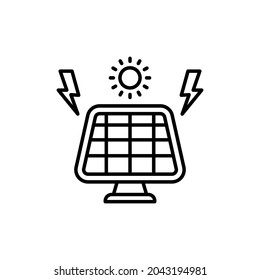 Solar Panels icon in vector. Logotype