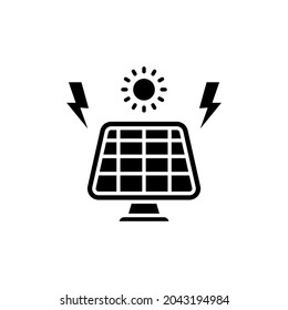 Solarpaneele Symbol in Vektorgrafik. Logotyp