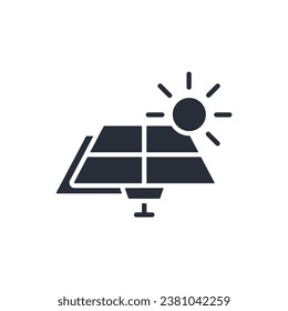 icono de paneles solares. vector.Acto editable.Signo de estilo lineal para uso de diseño web,logotipo.Ilustración de símbolo