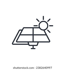 icono de paneles solares. vector.Acto editable.Signo de estilo lineal para uso de diseño web,logotipo.Ilustración de símbolo
