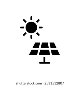 Solar panels icon web design in vector