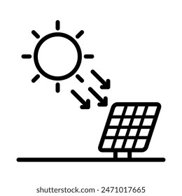 Solar panels icons set. solar energy flat simple for infographics design. Invertor, photovoltaic, energy outline vector,  vector illustration.	