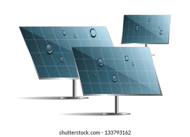 Solar panels, isolated, EPS 10