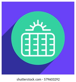 solar panels line vector icon