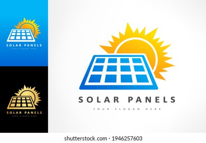 Solar panels logo vector design