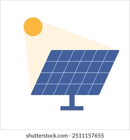 Paneles solares. Paneles Pv. Paneles fotovoltaicos en el techo de la casa. Ilustración vectorial.