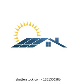 solar panels roof icon vector button symbol concept vector