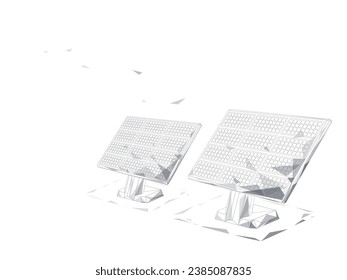 solar panels shows the concept of new energy vector illustration graphic EPS 10