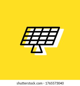 Solar panels simple vector icon illustration