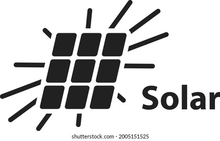 Paneles solares y solares, ilustración vectorial