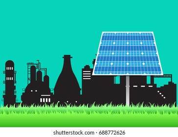 Solar Panels,Green energy, vector