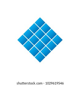 Solar Panel/Solar Cell Logo Design Vector with Transformed Effect