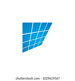 Solar Panel/Solar Cell Logo Design Vector with Transformed Effect