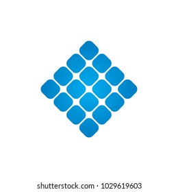 Solar Panel/Solar Cell Logo Design Vector with Transformed Effect