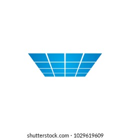 Solar Panel/Solar Cell Logo Design Vector with Transformed Effect