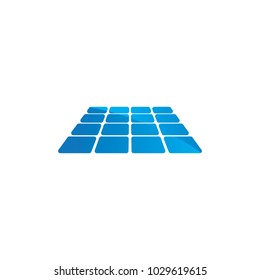 Solar Panel/Solar Cell Logo Design Vector with Transformed Effect