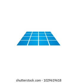 Solar Panel/Solar Cell Logo Design Vector with Transformed Effect