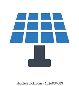 Solar Pannel Glyph Colour Vector Icon