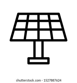 Solar Pannel Thin Line Vector Icon