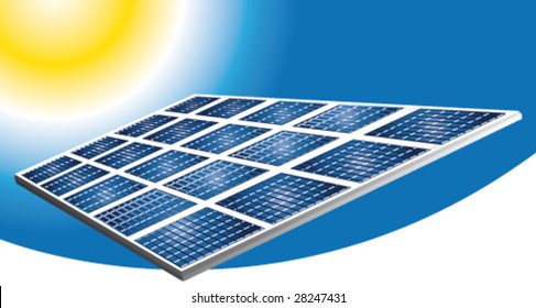 Solar Pannels Vector Banner