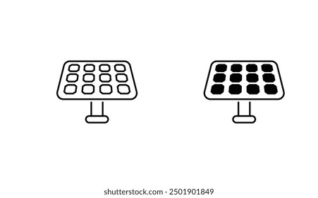 Solar Penal icon design with white background stock illustration