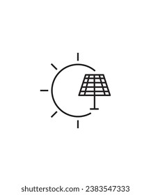 icono solar penal, icono de la mejor línea vector.