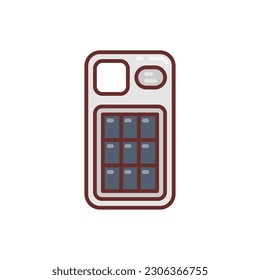 Solar Phone Case icon in vector. Illustration