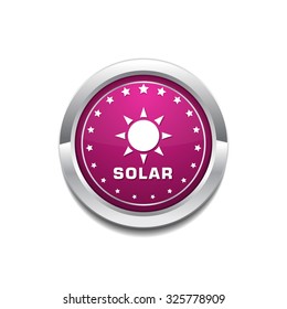 Solar Pink Vector Button Icon