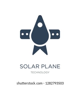 solar plane icon vector on white background, solar plane trendy filled icons from Technology collection, solar plane vector illustration