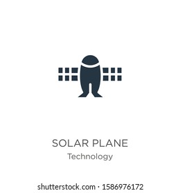 Solar plane icon vector. Trendy flat solar plane icon from technology collection isolated on white background. Vector illustration can be used for web and mobile graphic design, logo, eps10