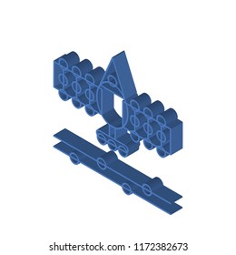 Solar plane isometric left top view 3D icon
