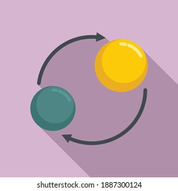 Solar planet gravity icon. Flat illustration of solar planet gravity vector icon for web design