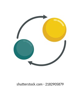 Solar planet gravity icon. Flat illustration of solar planet gravity vector icon isolated on white background