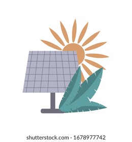 Solar plant symbol simple vector
