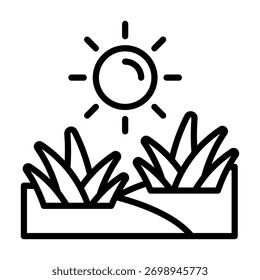 Elemento De Ícone De Plantas Solares Para Design E Vetor