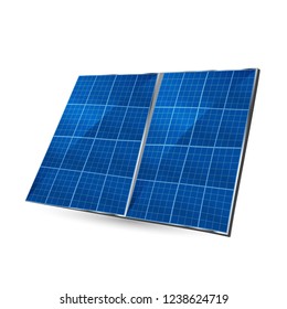 Solar plate collector. isolated vector illustration on white background.